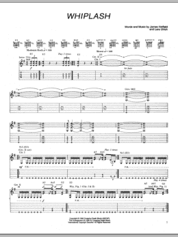 page one of Whiplash (Guitar Tab)