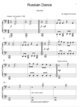 page one of Russian Dance (Piano Duet)