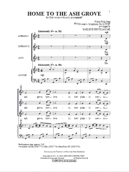 page one of Home To The Ash Grove (SSA Choir)
