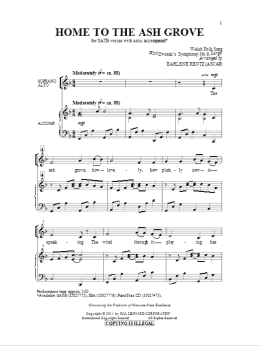 page one of Home To The Ash Grove (SATB Choir)
