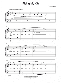 page one of Flying My Kite (Educational Piano)