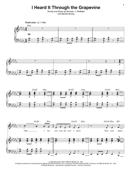 page one of I Heard It Through The Grapevine (Piano & Vocal)