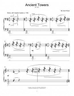 page one of Ancient Towers (Educational Piano)