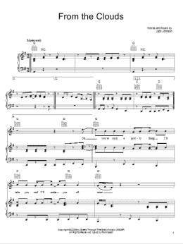 page one of From The Clouds (Piano, Vocal & Guitar Chords (Right-Hand Melody))