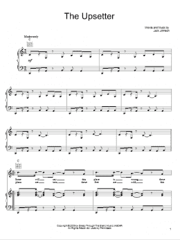 page one of The Upsetter (Piano, Vocal & Guitar Chords (Right-Hand Melody))