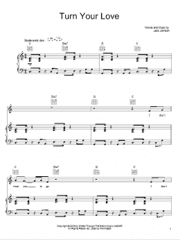 page one of Turn Your Love (Piano, Vocal & Guitar Chords (Right-Hand Melody))