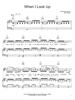 page one of When I Look Up (Piano, Vocal & Guitar Chords (Right-Hand Melody))
