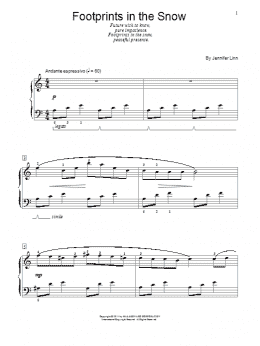 page one of Footprints In The Snow (Educational Piano)