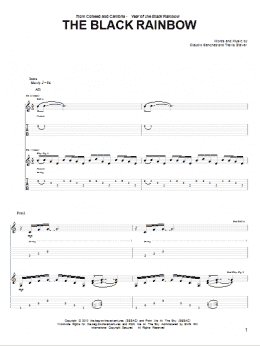page one of The Black Rainbow (Guitar Tab)