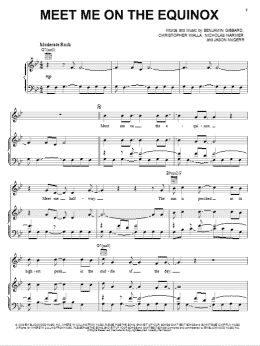 page one of Meet Me On The Equinox (Piano, Vocal & Guitar Chords (Right-Hand Melody))