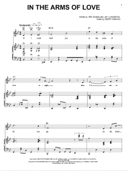 page one of In The Arms Of Love (Piano & Vocal)