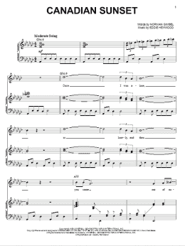 page one of Canadian Sunset (Piano & Vocal)