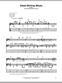 page one of Dead Shrimp Blues (Guitar Tab)