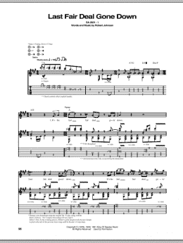 page one of Last Fair Deal Gone Down (Guitar Tab)
