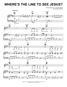 page one of Where's The Line To See Jesus? (Piano, Vocal & Guitar Chords (Right-Hand Melody))