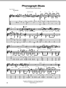 page one of Phonograph Blues (Guitar Tab)