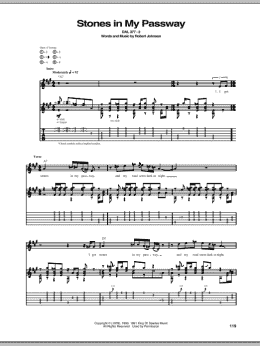 page one of Stones In My Passway (Guitar Tab)