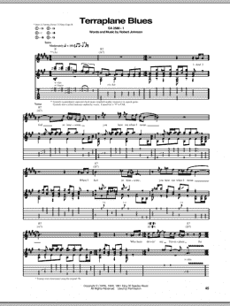 page one of Terraplane Blues (Guitar Tab)