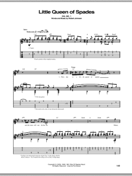 page one of Little Queen Of Spades (Guitar Tab)