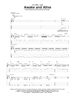 page one of Awake And Alive (Guitar Tab)