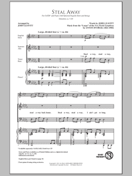 page one of Steal Away (Steal Away To Jesus) (SATB Choir)