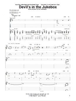page one of Devil's In The Jukebox (Guitar Tab)