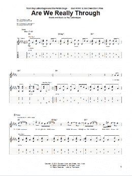page one of Are We Really Through (Guitar Tab)