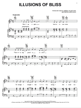 page one of Illusions Of Bliss (Piano, Vocal & Guitar Chords (Right-Hand Melody))