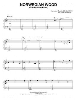 page one of Norwegian Wood (This Bird Has Flown) (Piano Solo)