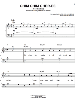 page one of Chim Chim Cher-ee (from Mary Poppins: The Musical) (Easy Piano)