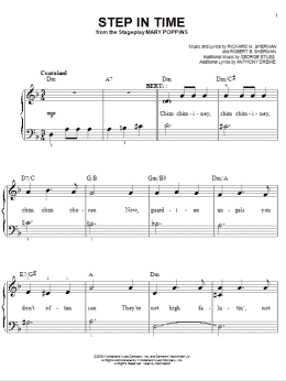 page one of Step In Time (Easy Piano)