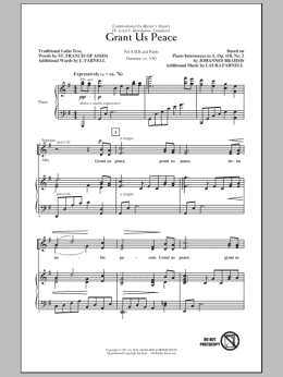 page one of Grant Us Peace (SATB Choir)
