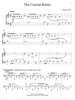 page one of The Curious Kitten (Educational Piano)