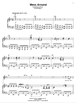 page one of Mess Around (Piano & Vocal)