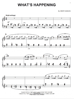 page one of What's Happening (Piano Solo)