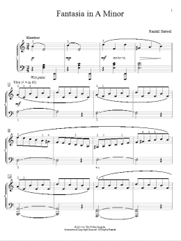 page one of Fantasia In A Minor (Educational Piano)