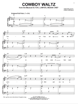 page one of Cowboy Waltz (Piano & Vocal)