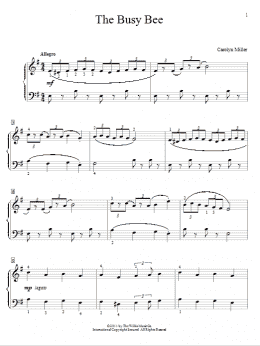 page one of The Busy Bee (Educational Piano)