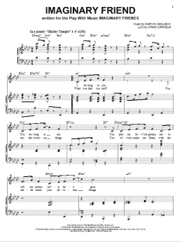 page one of Imaginary Friend (Piano & Vocal)