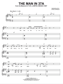 page one of The Man In 37A (Piano & Vocal)