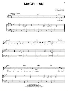 page one of Magellan (Piano & Vocal)