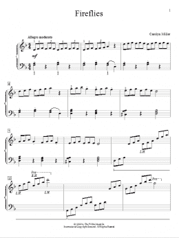 page one of Fireflies (Educational Piano)