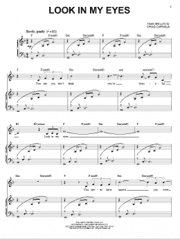 page one of Look In My Eyes (Piano & Vocal)