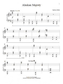 page one of Alaskan Majesty (Educational Piano)