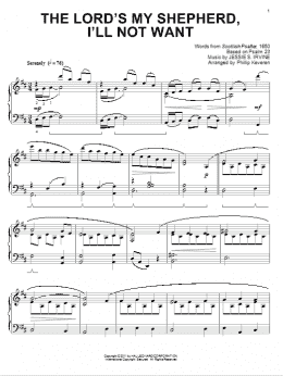 page one of The Lord's My Shepherd, I'll Not Want [Classical version] (arr. Phillip Keveren) (Piano Solo)