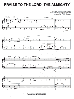 page one of Praise To The Lord, The Almighty [Classical version] (arr. Phillip Keveren) (Piano Solo)
