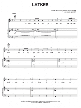 page one of Latkes (Piano, Vocal & Guitar Chords (Right-Hand Melody))
