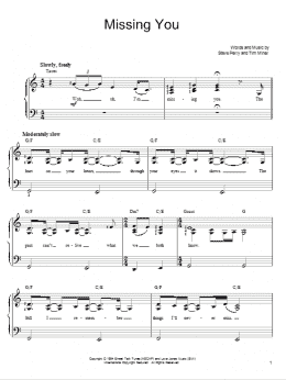 page one of Missing You (Easy Piano)
