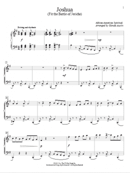 page one of Joshua (Fit The Battle Of Jericho) (Educational Piano)