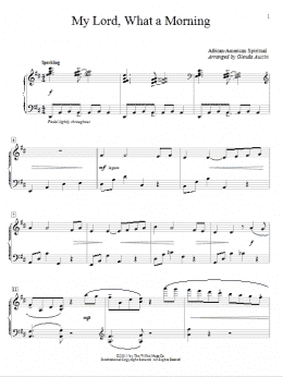 page one of My Lord, What A Morning (Educational Piano)